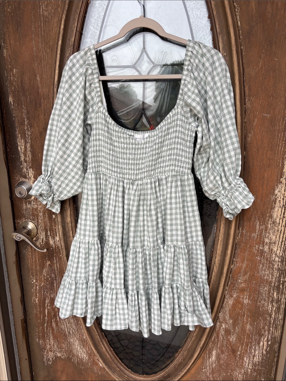 Mable green gingham dress! Small
